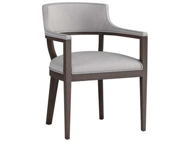 Sunpan Brylea Linoso Light Grey Fabric Upholstered Arm Dining Chair SPN110524