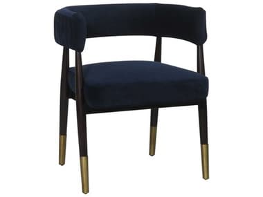 Sunpan Callem Blue Fabric Upholstered Arm Dining Chair SPN110529