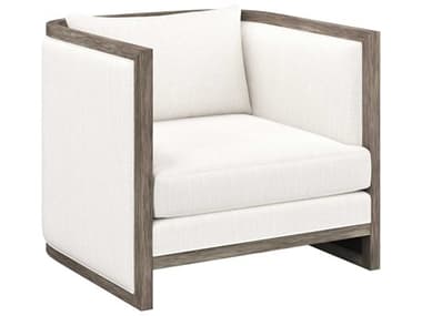 Sunpan Chloe 34" White Fabric Accent Chair SPN110534