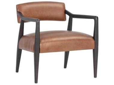 Sunpan Keagan 25" Brown Leather Accent Chair SPN110562
