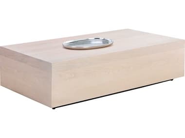 Sunpan Frezco 65" Rectangular Wood Light Oak Coffee Table SPN110590