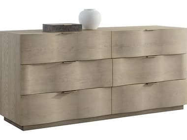 Sunpan Hoyos 72" Wide 6-Drawers Oak Wood Double Dresser SPN110658