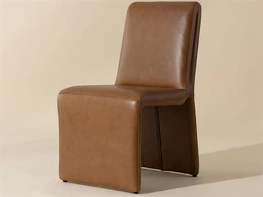 Sunpan 5west Brown Leather Side Dining Chair SPN111012