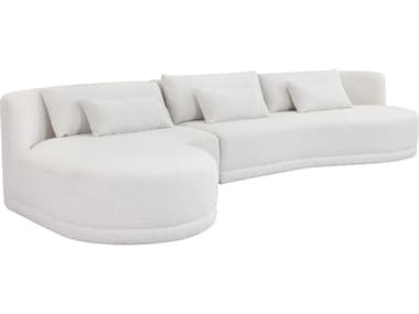 Sunpan Laken 159" Copenhagen White Fabric Upholstered Sofa SPN111215