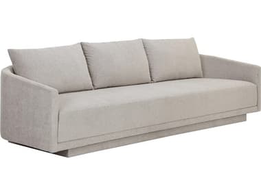 Sunpan Gannon 110" Ernst Sandstone Gray Fabric Upholstered Sofa SPN111217