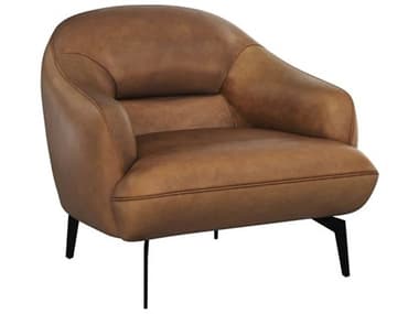 Sunpan Armani 37" Brown Leather Accent Chair SPN111262