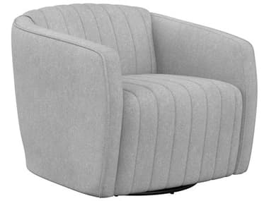 Sunpan Garrison Swivel Gray Fabric Accent Chair SPN111321