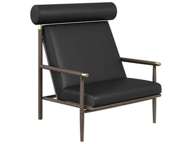 Sunpan Biko 33" Black Leather Accent Chair SPN111342