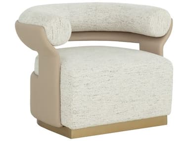 Sunpan Olida Swivel Cream Accent Chair SPN111444