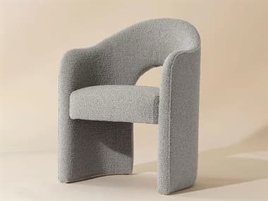 Sunpan Anaya Gray Fabric Upholstered Arm Dining Chair SPN111485