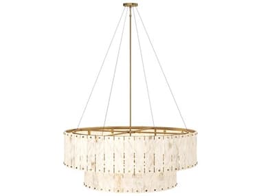 Sunpan Apsara Cream Brass Tiered Round Chandelier SPN111489