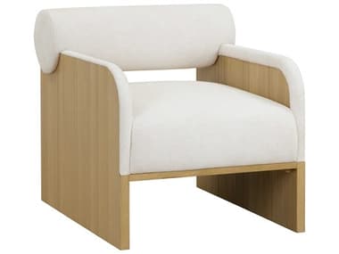 Sunpan Coburn 29" White Fabric Accent Chair SPN111514
