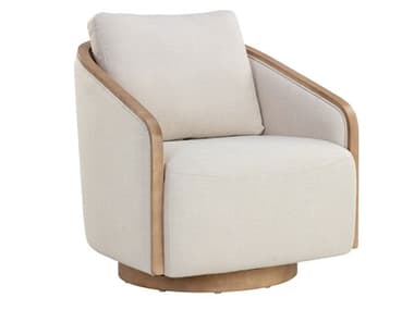 Sunpan Tasia 31.5" Tasia Swivel Lounge Chair Effie Linen SPN111544