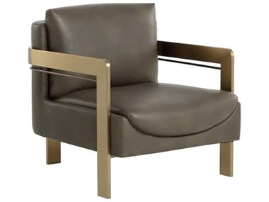 Sunpan Garo Tan Faux Leather Accent Chair SPN111576