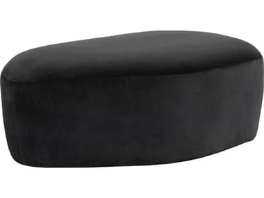 Sunpan Soraya Black Upholstered Ottoman SPN111579