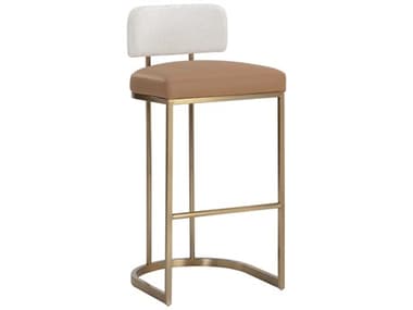 Sunpan Larissa 18.5" Larissa Barstool Napa Cognac / Rhea Light Barley SPN111646