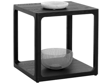 Sunpan Doncaster Square Wood Black End Table SPN111739