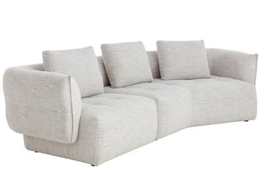 Sunpan Emmeline 117" Gray Fabric Upholstered Sofa SPN111773