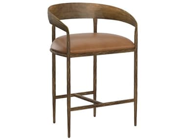 Sunpan Zanatta 24''W Zanatta Counter Stool Tan Leather SPN111796