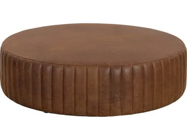 Sunpan Divano  Brown Leather Ottoman SPN111845