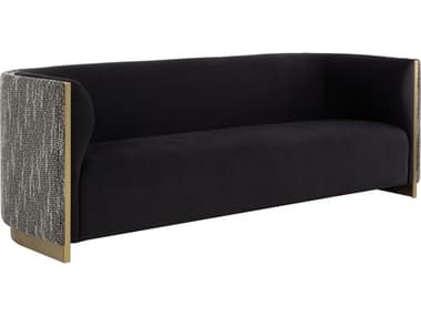 Sunpan Larron Black Upholstered Sofa SPN111938