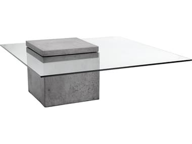 Sunpan Mixt Rectangular Glass Grey Coffee Table SPN47901