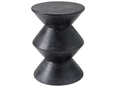 Sunpan Modern Home Mixt Black 16'' Wide Round Drum Table SPN48012