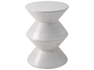 Sunpan Modern Home Mixt White 16'' Wide Round Drum Table SPN48016