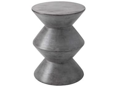 Sunpan Modern Home Mixt Anthracite Grey 16'' Wide Round Drum Table SPN48018