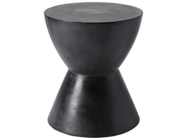 Sunpan Modern Home Mixt Black 15'' Wide Round Drum Table SPN58012