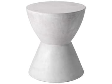 Sunpan Modern Home Mixt White 15'' Wide Round Drum Table SPN58016