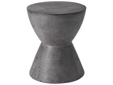 Sunpan Modern Home Mixt Anthracite Grey 15'' Wide Round Drum Table SPN58018