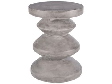 Sunpan Outdoor MIXT Athen Concrete Grey 16.5'' Wide Round End Table SPO100790