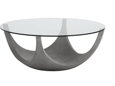 Sunpan Outdoor Solterra Lia Concrete Grey 39'' Wide Round Coffee Table SPO102997