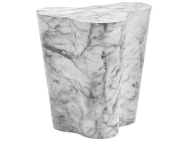 Sunpan Outdoor MIXT Ava Concrete Marble Look Grey 18''W x 15''D Small End Table SPO103310