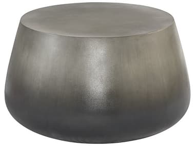 Sunpan Outdoor Solterra Aries Concrete Silver Black Ombre Round Coffee Table SPO104687