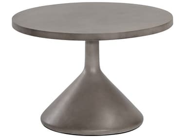 Sunpan Outdoor Solterra Adonis Concrete Grey 27.5'' Wide Round Coffee Table SPO105225