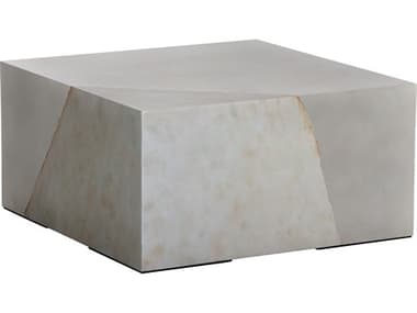 Sunpan Outdoor Solterra Kyson Concrete Silver Square Coffee Table SPO105227