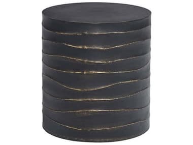 Sunpan Outdoor Solterra Corey Concrete Black 16.5'' Wide Round End Table SPO105332