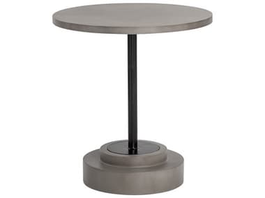 Sunpan Outdoor Solterra Marlowe Concrete Grey 27.5'' Wide Round Bistro Table SPO105333