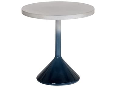 Sunpan Outdoor Solterra Laszilo Concrete Blue 19.75'' Wide Round End Table SPO105761