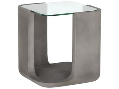 Sunpan Outdoor Solterra Odis Concrete Grey 20'' Wide Square End Table SPO106448