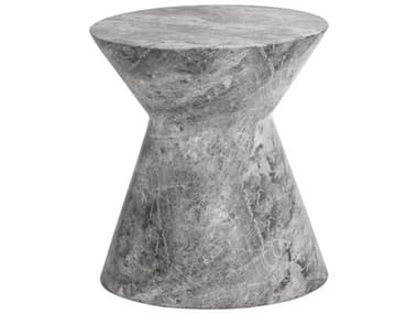 Sunpan Outdoor MIXT Astley Concrete Marble Look Grey 17.5'' Wide Round End Table SPO106496