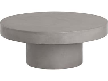 Sunpan Outdoor MIXT Brando Concrete Grey 36'' Wide Round Coffee Table SPO106590