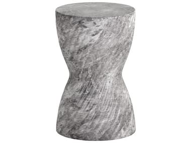 Sunpan Outdoor MIXT Cara Concrete Marble Look Grey 11.75'' Wide Round End Table SPO106775
