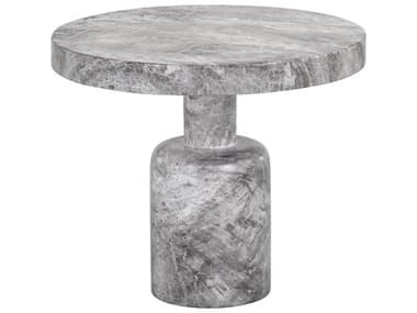 Sunpan Outdoor MIXT Elmira Concrete Grey 23.75'' Wide Round Side Table SPO106776