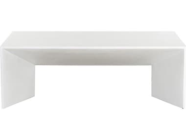 Sunpan Outdoor MIXT Nomad Concrete White 51.5''W x 24''D Rectangular Coffee Table SPO108019
