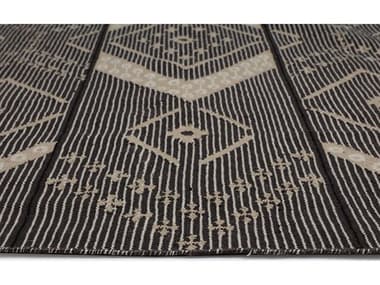 Sunpan Outdoor Asana  Hand Woven Rug Black / Tan 8' X 10' SPO108750