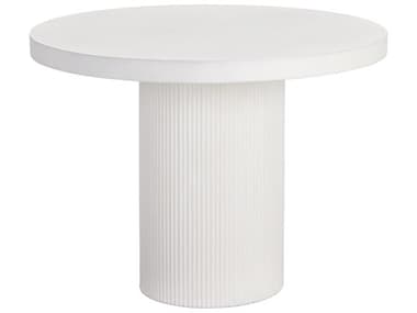 Sunpan Outdoor Nicolette Concrete White 40'' Wide Round Dining Table SPO109289