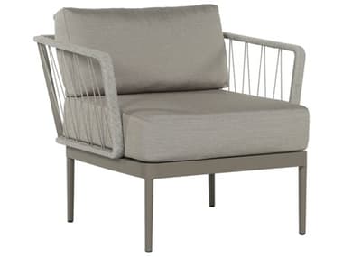 Sunpan Outdoor Catania Aluminum Grey Lounge Chair in Palazzo Taupe SPO109484